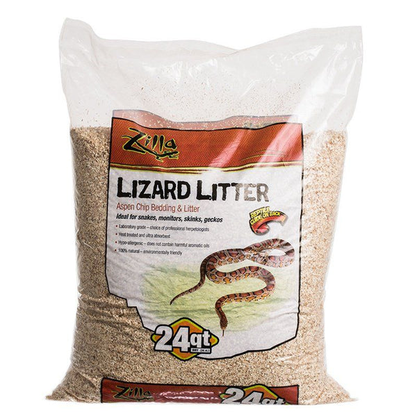 Zilla Lizard Litter - Aspen Chip Bedding & Lutter, 24 Quarts-Small Pet-Zilla-PetPhenom
