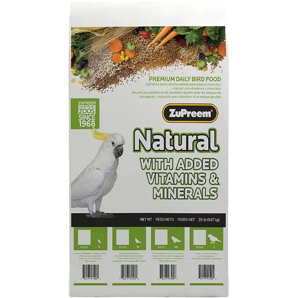 ZuPreem Natural Blend Bird Food - Cockatiel, Medium (20 lbs)-Bird-ZuPreem-PetPhenom