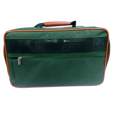 bark n bag® Bark-n-Bag Nylon Classic Pet Carrier - Green Nylon/Tan Trim -Medium-Dog-bark n bag®-PetPhenom