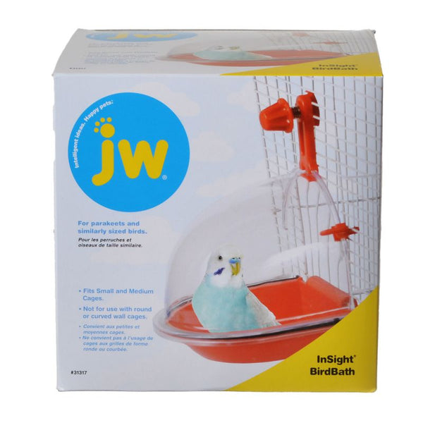 JW Pet Insight Bird Bath for Parakeets and Similar Sized Birds for Small and Medium Cages, 4 count