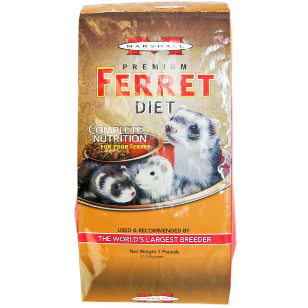 Marshall Premium Ferret Diet Complete Nutrition for Your Ferret, 14 lb (2 x 7 lb)