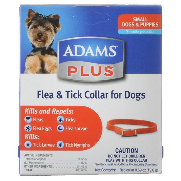 Adams Plus Flea and Tick Collar for Small Dogs, 3 count