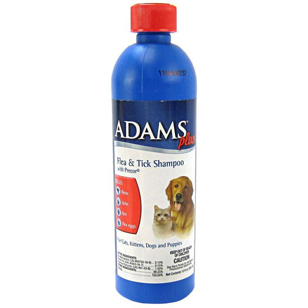 Adams Plus Flea and Tick Shampoo with Precor, 36 oz (3 x 12 oz)