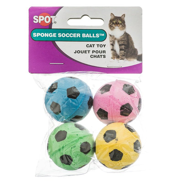 Spot Sponge Soccer Balls Cat Toy, 48 count (12 x 4 ct)