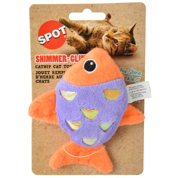 Spot Shimmer Glimmer Fish Catnip Toy, 4 count