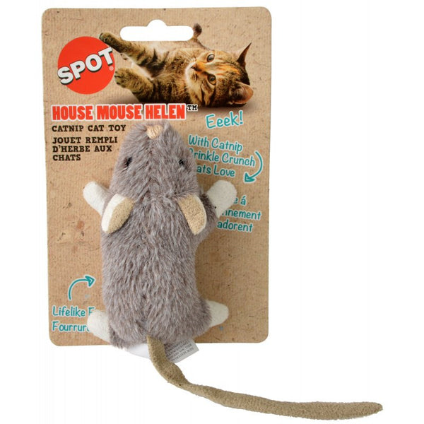 Spot House Mouse Helen Catnip Toy Assorted Colors, 3 count