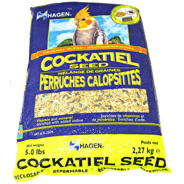 Hagen Original Blend Cockatiel Seed, 20 lb (4 x 5 lb)