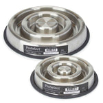 ProSelect Stainless Steel Heavy Duty Slow Feeder with Non-Skid Ring