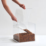 Hiddin Clear Storage Bin with Latch & Scoop | Options-Dog-Hiddin.co-12" Square-PetPhenom