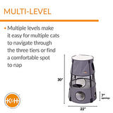 K&H Pet Products Kitty Tower Dark Denim 22" x 22" x 30"-Cat-K&H Pet Products-PetPhenom