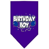 Mirage Pet Products Birthday Boy Screen Print Bandana, Small, Assorted Colors-Dog-Mirage Pet Products-Purple-PetPhenom