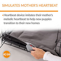 K&H Pet Products Mother’s Heartbeat Puppy Crate Pad Water-Resistant Medium/Large Gray 21" x 31" x 0.5"-Dog-K&H Pet Products-PetPhenom