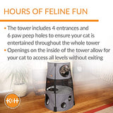 K&H Pet Products Kitty Tower Gray 22" x 22" x 30"-Cat-K&H Pet Products-PetPhenom