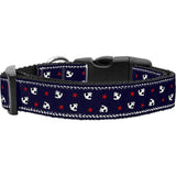 Mirage Pet Products Anchors Nylon Ribbon Collar, Blue-Dog-Mirage Pet Products-Medium-PetPhenom
