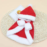 Christmas Pet Cape, Cloak with Christmas Hat-Zhenpony - B07ZMCFCJ5-PetPhenom