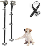 Dog Doorbells for Door Knob, Adjustable and Durable, for Short and Tall Dogs-Luckyiren - B07JNM8PYW-Black; 2 Pack-PetPhenom