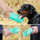 Dog Water Bottle, Leak Proof Portable Water Dispenser with Drinking Feeder for Pets, 12 or 19 ounce-Kalimdor Direct - B08R65TTC6-Blue-12oz-PetPhenom