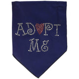 Mirage Pet Products Adopt Me Rhinestone Bandana, Large, Assorted Colors-Dog-Mirage Pet Products-Navy Blue-PetPhenom