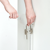 Hiddin Wall Mount Kit for Clear Pet Gate Zig Zag | Options-Dog-Hiddin.co-Gold Latch-PetPhenom