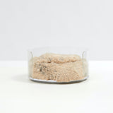 Hiddin Clear Round Cat Bed with Cushion | Options-Cat-Hiddin.co-Tan-PetPhenom