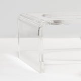 Hiddin Small Clear Double Cat Bowl Feeder with Silver Bowls-Cat-Hiddin.co-PetPhenom
