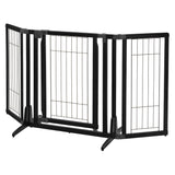 Richell Premium Plus Freestanding Pet Gate Black 34"-63" x 20.5"-26" x 32"-Dog-Richell-PetPhenom