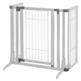 Richell Premium Plus Freestanding Pet Gate Origami White 34"-63" x 20.5"-26" x 32"-Dog-Richell-PetPhenom