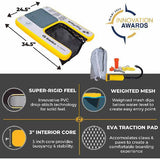 Solstice Inflatable Pup Plank Ramp Mini Grey/Yellow 34.5" x 24.5" x 3"-Dog-Solstice-PetPhenom