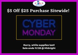 Cyber Monday Sale: Save $5 Off $25 purchase