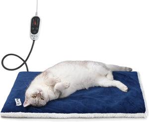 Cat Heating Pad, Cat Bed with Removable Cover Heated Cat Bed 5 Level Timer and 5 Level Temperature