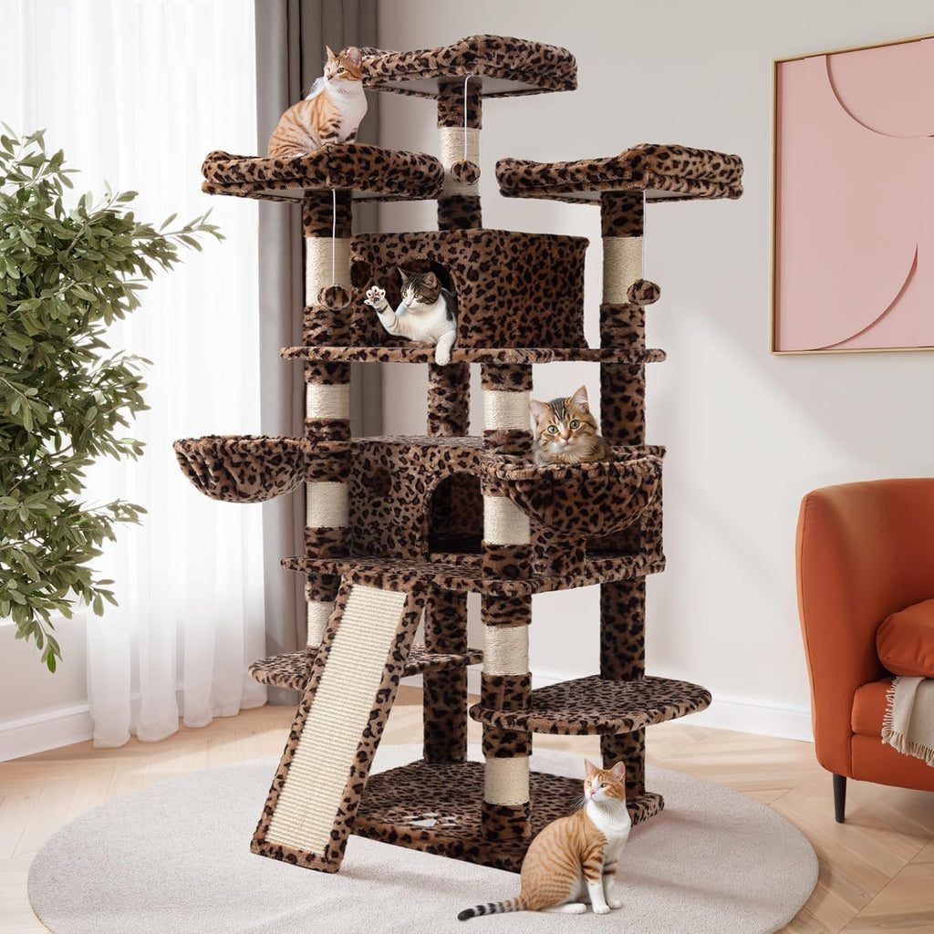68 Inches Multi-Level Large Cat Tree
