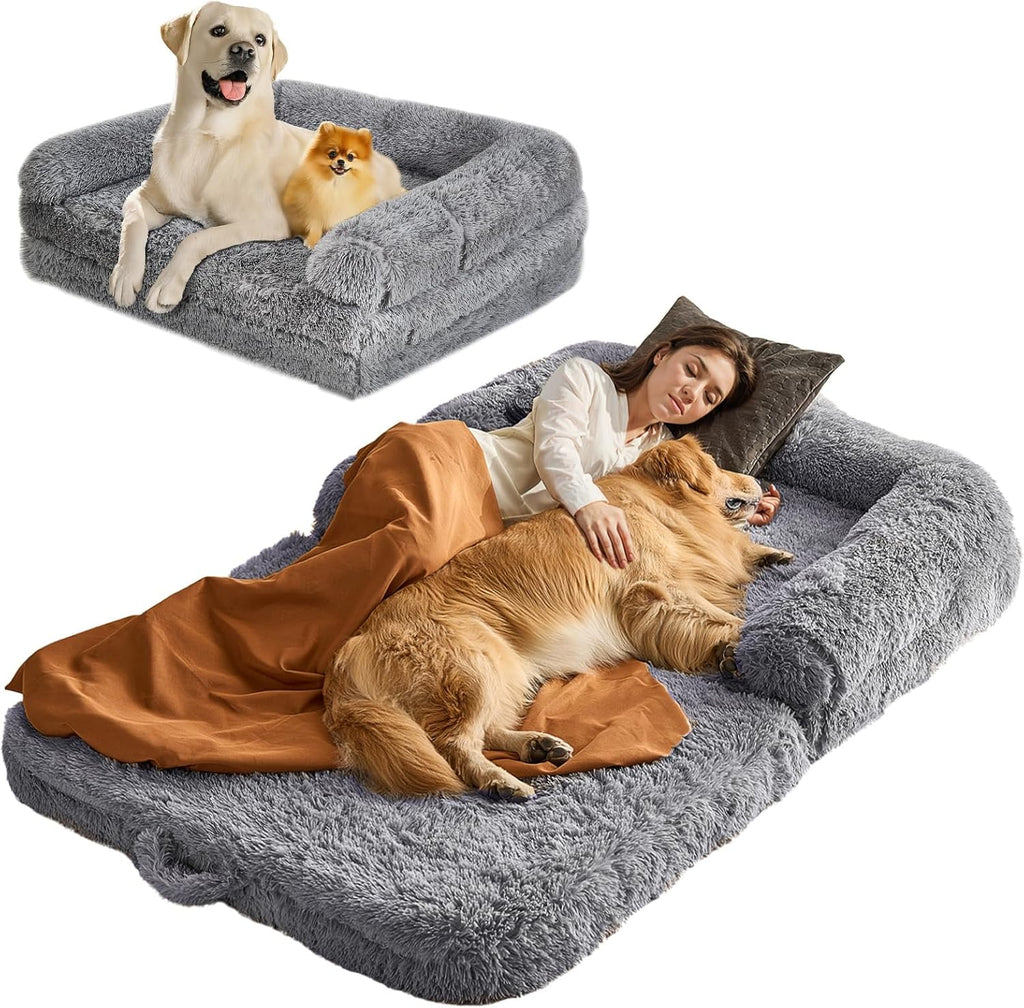 Foldable Human Dog Bed, 72"x48"x10"