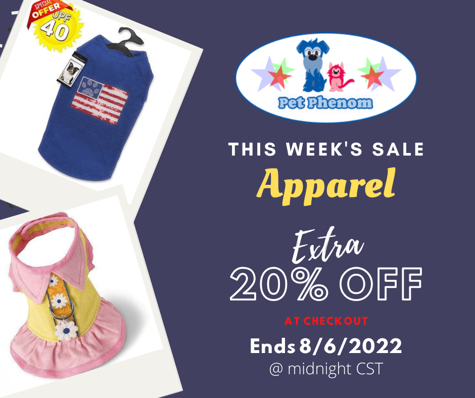 Shop Apparel to Save 20% off your purchase today! Sale ends 8/6 midnight CST or while supplies last.