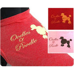 26 Bars & a Band Oodles of Poodle Identi-tees - Small - Red (R)-Dog-26 Bars & a Band-PetPhenom