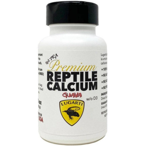 Lugarti Premium Reptile Calcium without D3 Guava Flavor, 3 oz