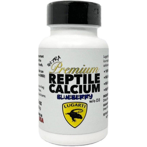 Lugarti Ultra Premium Reptile Calcium without D3 Blueberry Flavor, 3 oz