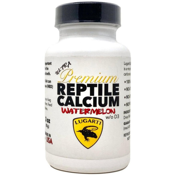 Lugarti Ultra Premium Reptile Calcium without D3 Watermelon Flavor, 3 oz