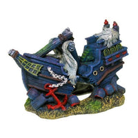 Blue Ribbon Exotic Environments Sunken Shipwreck Ornament, 1 count