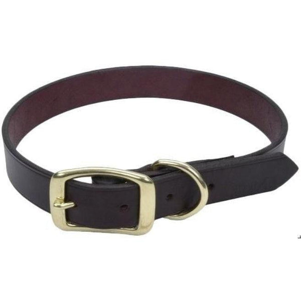 Circle T Latigo Town Dog Collar, 24"L x 1"W
