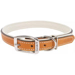 Circle T Layered Fashion Leather Dog Collar Cream, 14"L x 3/4"W