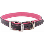 Circle T Layered Fashion Leather Dog Collar Rosebud, 16"L x 3/4"W