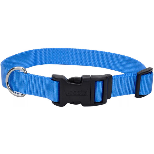Coastal Pet Adjustable Dog Collar with Plastic Buckle Blue Lagoon, 8-12"L x 3/8"W