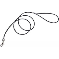 Coastal Pet Braided Poly Clamped Dog Leash Black, 4 feet x 1/8"W