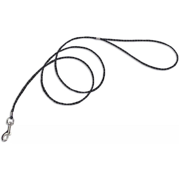 Coastal Pet Braided Poly Clamped Dog Leash Black, 4 feet x 1/8"W