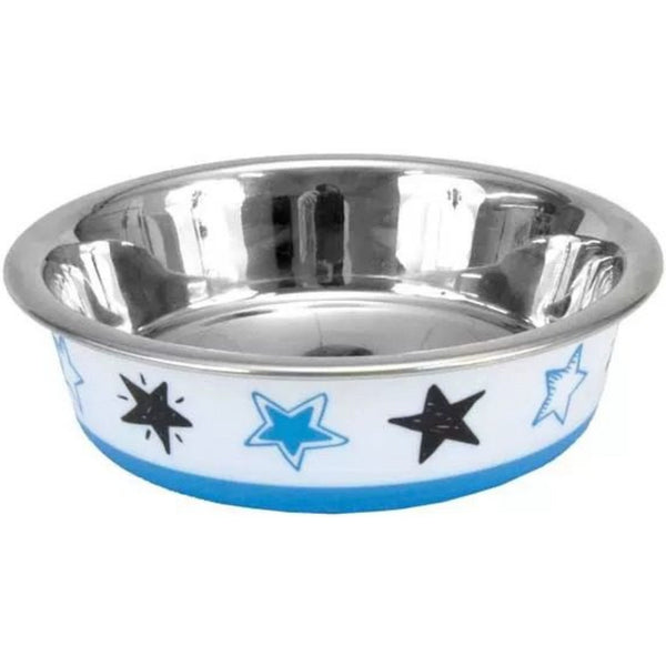 Coastal Pet Maslow Design Series Cat Bowl White and Blue, 1 count