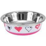 Coastal Pet Maslow Design Series Cat Bowl White and Pink, 1 count