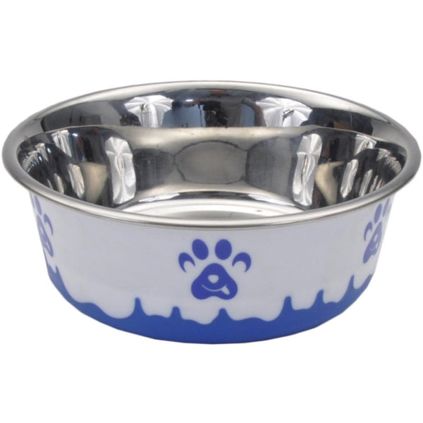 Coastal Pet Maslow Design Series Non-Skid Dog Bowl Blue Paws, 1 count