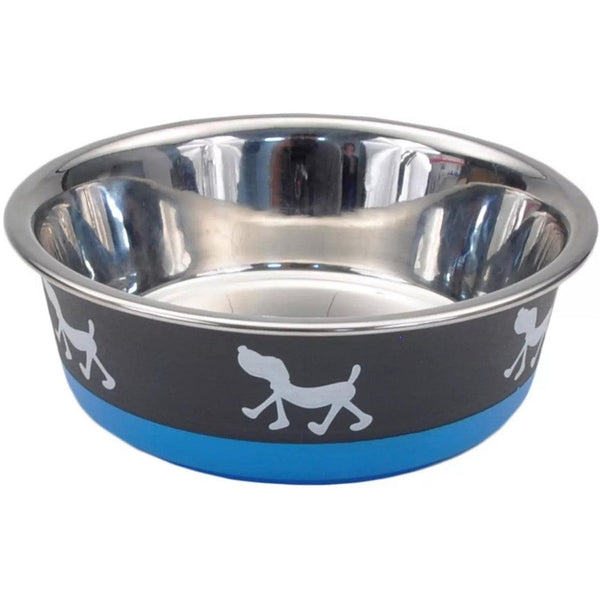 Coastal Pet Maslow Design Series Non-Skid Dog Bowl Blue Pup, 1 count