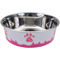 Coastal Pet Maslow Design Series Non-Skid Dog Bowl Pink Paws, 1 count