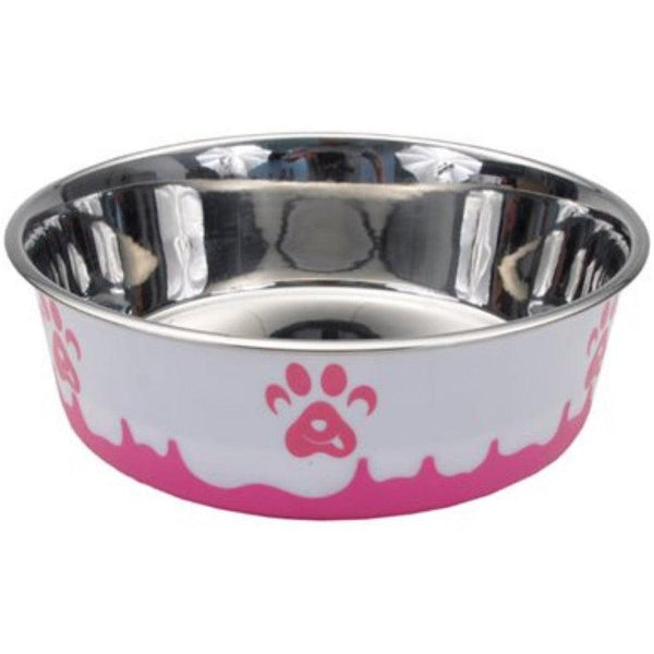 Coastal Pet Maslow Design Series Non-Skid Dog Bowl Pink Paws, 1 count